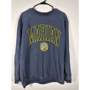 Pressbox Sweatshirt Womens L Marian University Knights Blue Crewneck Long Sleeve